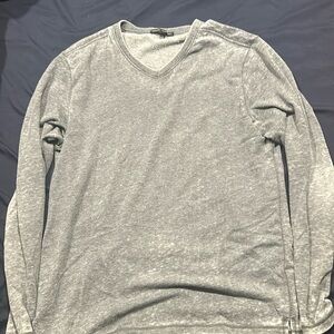 Robert Barakett Grey Long-Sleeve T-Shirt (Size: Large)